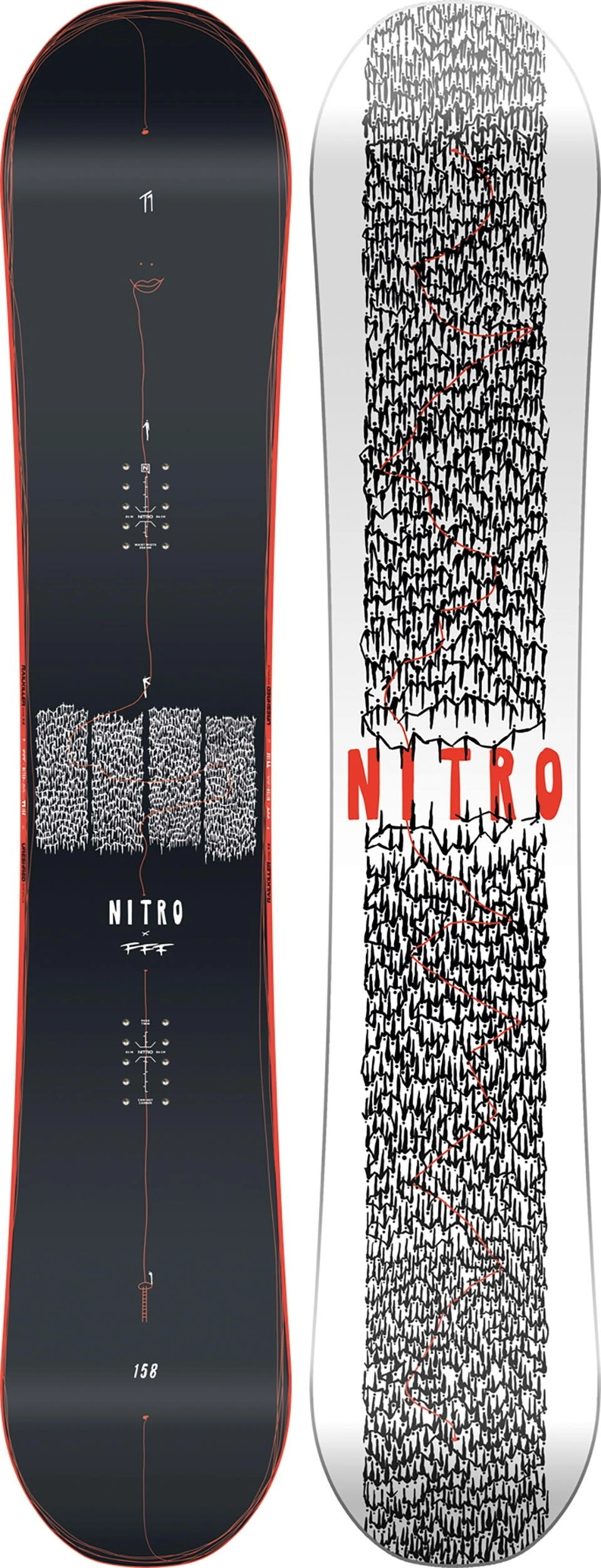 Nitro T1 x FFF freestyle snowboard Top Merken Winkel